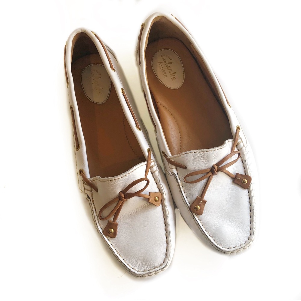 Clark’s White Loafers